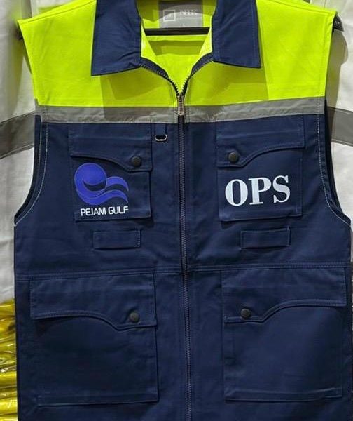 جلیقه خبرنگاری کتان 100% پنبه طرح ست ورک مهندسی